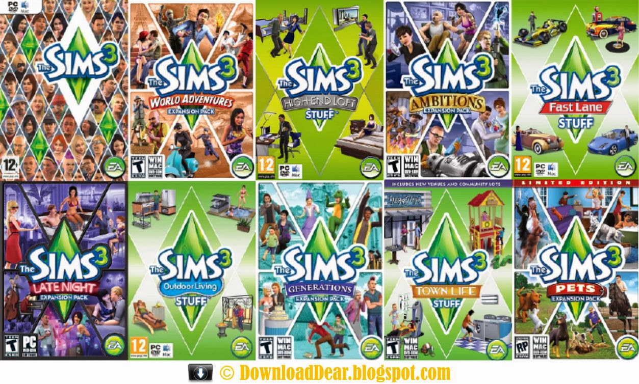 the sims 3 expansion packs ebay